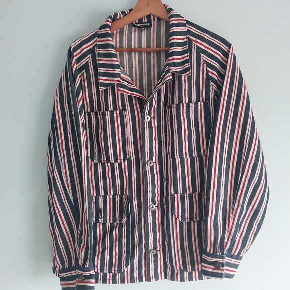 Pleasures Stripped Utility Denim Jacket - Picture 3 of 13